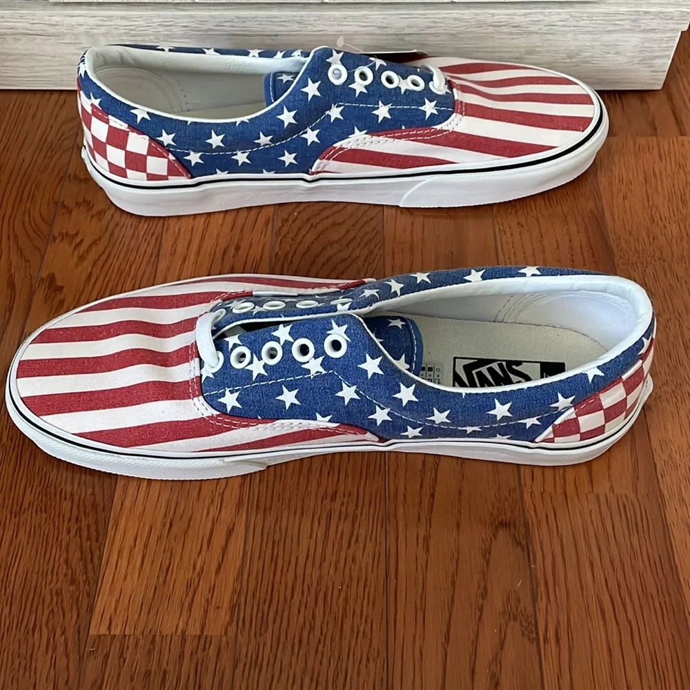VANS Era (Van Doren) Stars and Stripes/Checkered Men's Shoes - Picture 3 of 16
